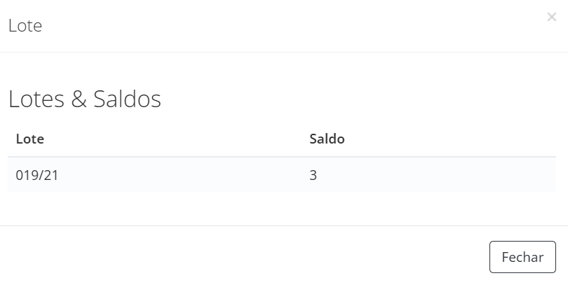Tela de Visualização de Lotes